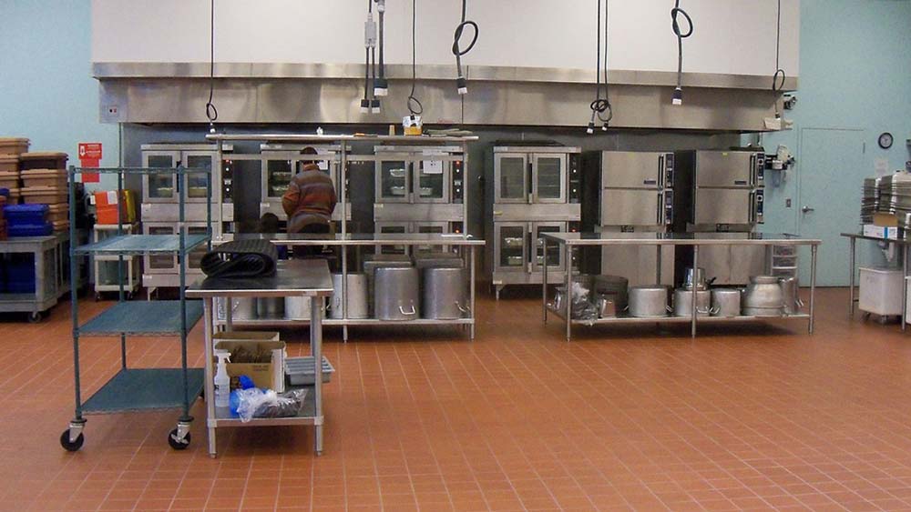 A commercial kitchen