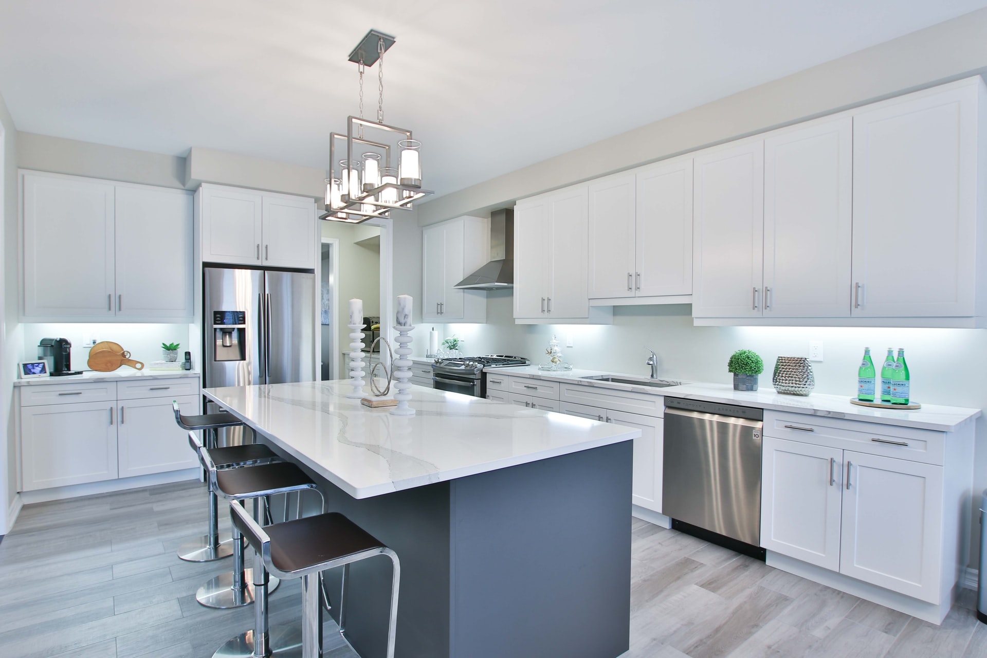 A clean, modern kitchen